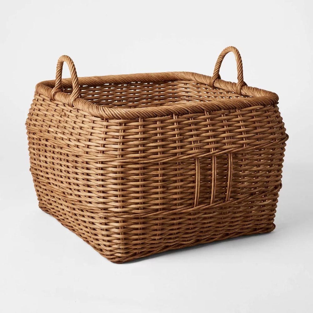 Large Square Rattan Harvest Basket - Threshold™ designed with Studio McGee